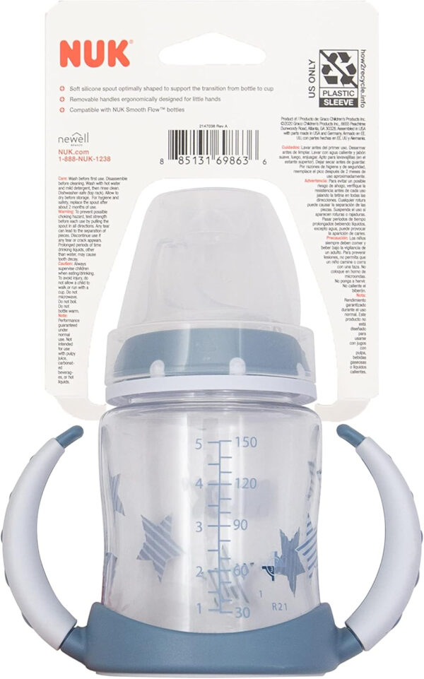 NUK Learner Cup, 6+ Months, Timeless Collection, Amazon Exclusive, 5 Oz, Pack of 2 – BPA Free, Spill Proof Sippy Cup