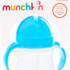 Munchkin Any Angle Sippy Cups for Toddlers, Spill Proof Weighted Straw Cup with Transition Handles for Babies 6 Months and Up, 2 Pack, Blue/Green