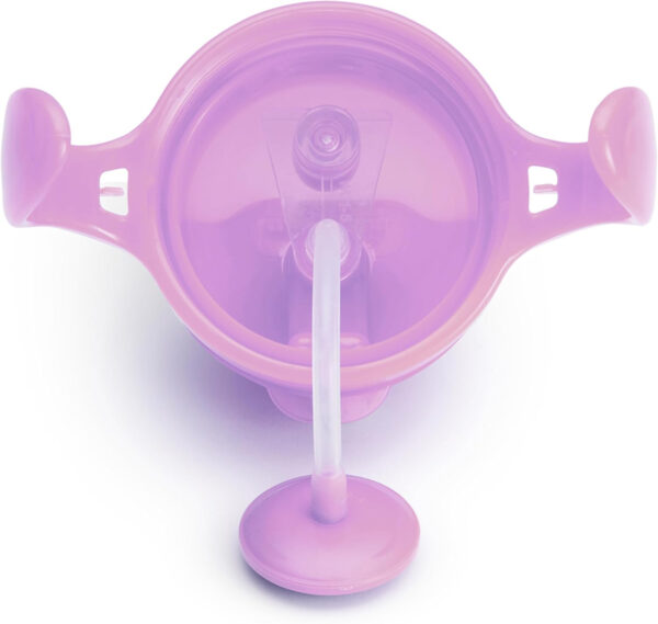 Munchkin Any Angle Sippy Cups for Toddlers, Spill Proof Weighted Straw Cup with Transition Handles for Babies 6 Months and Up, 2 Pack, Blue/Green