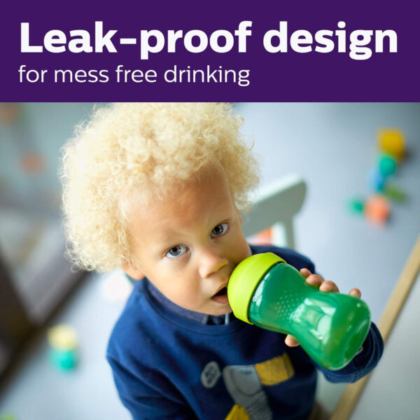 Philips AVENT My Easy Sippy Cup with Soft Spout and Spill-Proof Design, Pink/Purple, 9oz, SCF553/23 (Pack of 2)