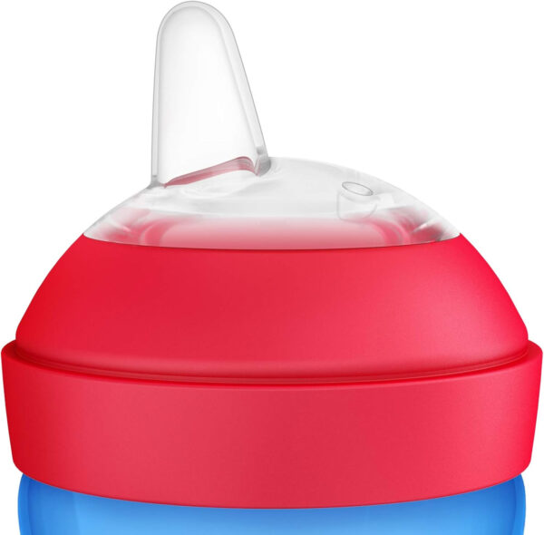 Philips AVENT My Easy Sippy Cup with Soft Spout and Spill-Proof Design, Pink/Purple, 9oz, SCF553/23 (Pack of 2)