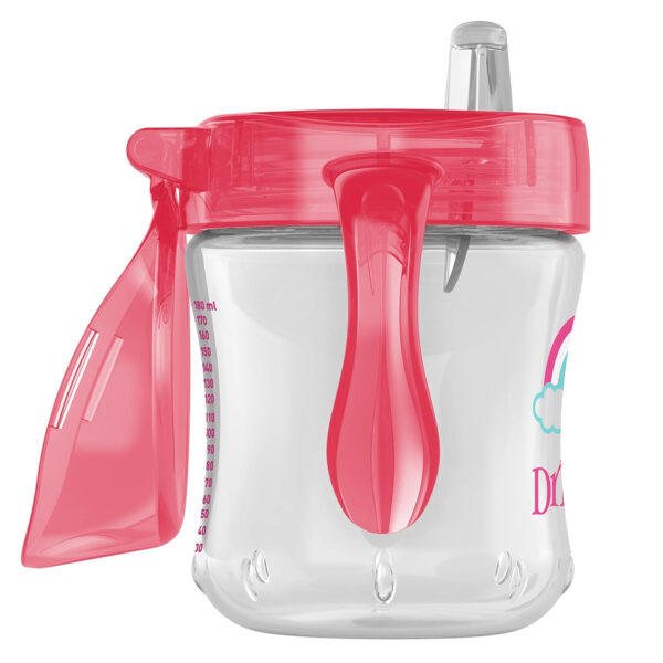 Dr. Brown's Milestones Soft Spout Sippy Cup with Handles, Blue Star, BPA-Free, 6 oz/180 mL, 6m+