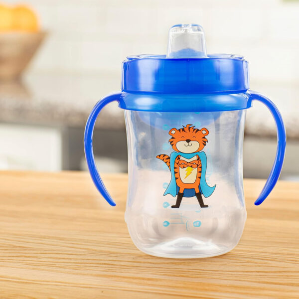 Dr. Brown's Milestones Soft Spout Sippy Cup with Handles, Blue Star, BPA-Free, 6 oz/180 mL, 6m+