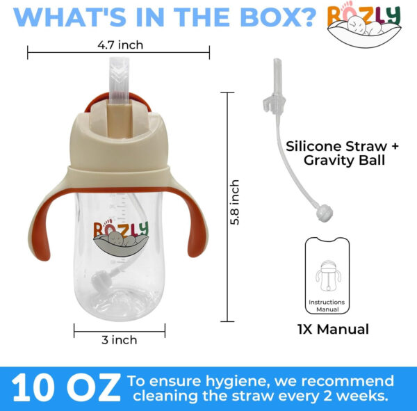 toddler sippy cup with straws 10oz - Baby water bottle sippy cup with straw - First years no spill sippy cups for 6 month old - Baby sippy cups for toddlers for milk