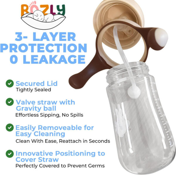 toddler sippy cup with straws 10oz - Baby water bottle sippy cup with straw - First years no spill sippy cups for 6 month old - Baby sippy cups for toddlers for milk