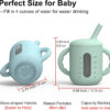 Seposeve 2 Pack Silicone Sippy Cups, Leak-Proof Baby Straw Cup for 6-12 Months, Spill Proof Toddler Cup with Straw 1-3 Years, with Capacity Marking, Non-slip Handle, Flow Control, 6 oz, Green Blue