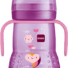 MAM Trainer Sippy Cup for Toddlers 1-3, 8 oz. Transition Drinking Cup with Extra-Soft Spout, Spill-Free Nipple, and Non-Slip Handles, for Girls 4+ Months, 1 Count