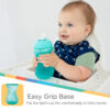 Nuby 3 Pack No Spill Toddler Sippy Cups - Toddler Cups Spill Proof with Easy and Firm Grip - Blue, Aqua, Green