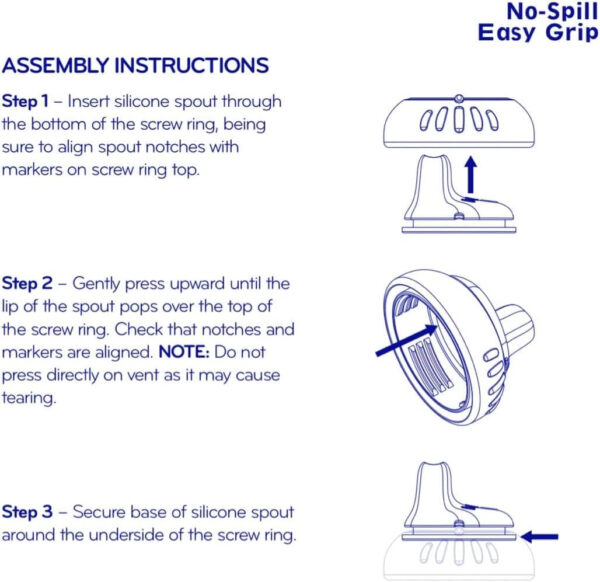 Nuby 3 Pack No Spill Toddler Sippy Cups - Toddler Cups Spill Proof with Easy and Firm Grip - Blue, Aqua, Green
