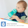 Nuby 3 Pack No Spill Toddler Sippy Cups - Toddler Cups Spill Proof with Easy and Firm Grip - Blue, Aqua, Green