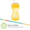 Nuby 3 Pack No Spill Toddler Sippy Cups - Toddler Cups Spill Proof with Easy and Firm Grip - Blue, Aqua, Green