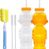 688c31a397da0853d9aef3878b2d732ac0cafbf1ee1ed16b9f07b.jpg 2 Pack Honey Bear Straw Cup for Babies - 8-oz Honeybear Bottle Baby Cup Set with Improved Safety Lid Design,Training Straws & Cleaning Kit, Leak-Proof Therapy Learning Sippy Cups,Food-Grade & BPA Free