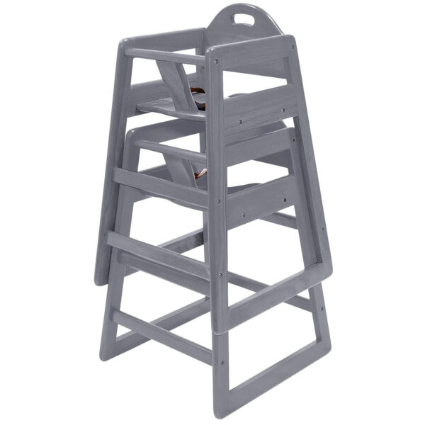 Wooden High Chair for Baby & Toddler – Restaurant-Style Stackable HighChair with Commercial Grade Solid Wood for Dining Table & Kitchen – Compact & Portable Design for Home & Restaurant Use -Natural