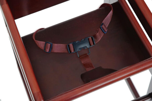 Wooden High Chair for Baby & Toddler – Restaurant-Style Stackable HighChair with Commercial Grade Solid Wood for Dining Table & Kitchen – Compact & Portable Design for Home & Restaurant Use -Natural