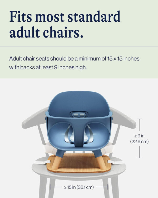 688c3252e5d9a22a4bbc33a5835d577be6dd906ae8211635f7ce1.jpg Lalo The Booster Seat for Babies & Toddlers, Children's Booster Seat, Easy to Clean Five-Point Safety Harness & Durable Non-Toxic Plastic Seat & Belly Bar - Sage