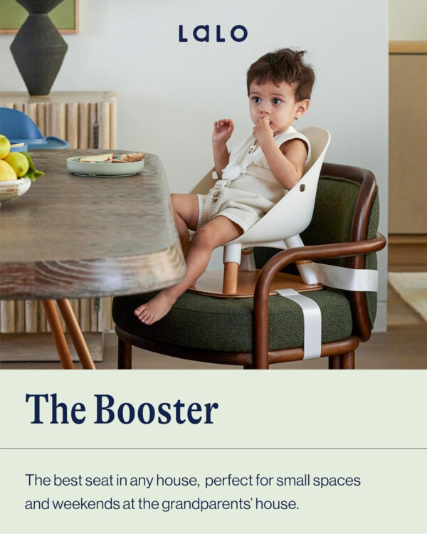 688c325cc26c7cf12b898a77a1c1b52198d8fce46a33f060f60cb.jpg Lalo The Booster Seat for Babies & Toddlers, Children's Booster Seat, Easy to Clean Five-Point Safety Harness & Durable Non-Toxic Plastic Seat & Belly Bar - Sage