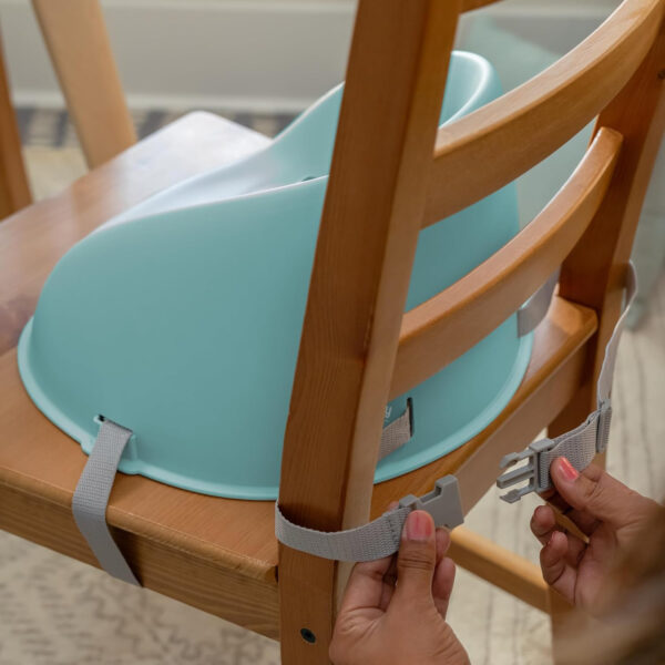 Ingenuity: ity by Ingenuity My Spot Easy-Clean Baby Booster Feeding Chair, 3-Point Harness, Washable Removable Straps - Teal