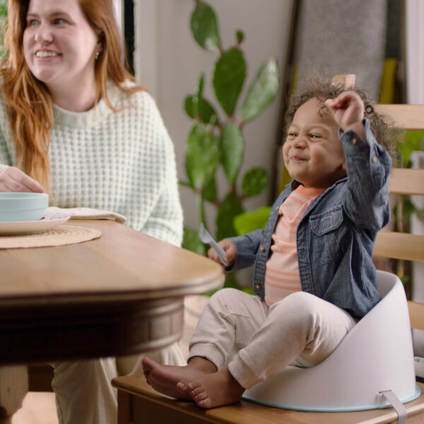 Ingenuity: ity by Ingenuity My Spot Easy-Clean Baby Booster Feeding Chair, 3-Point Harness, Washable Removable Straps - Teal