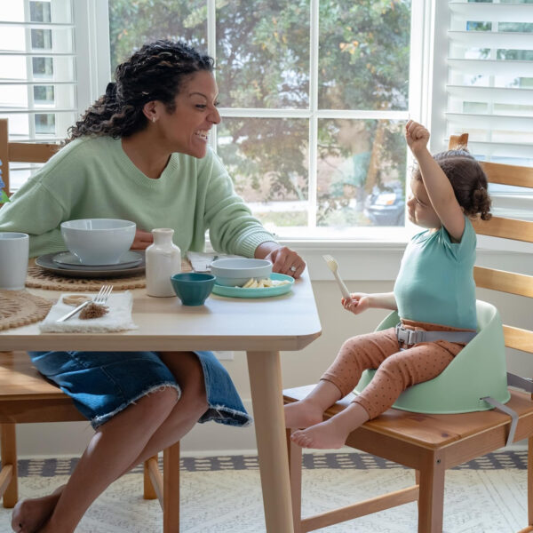 Ingenuity: ity by Ingenuity My Spot Easy-Clean Baby Booster Feeding Chair, 3-Point Harness, Washable Removable Straps - Teal