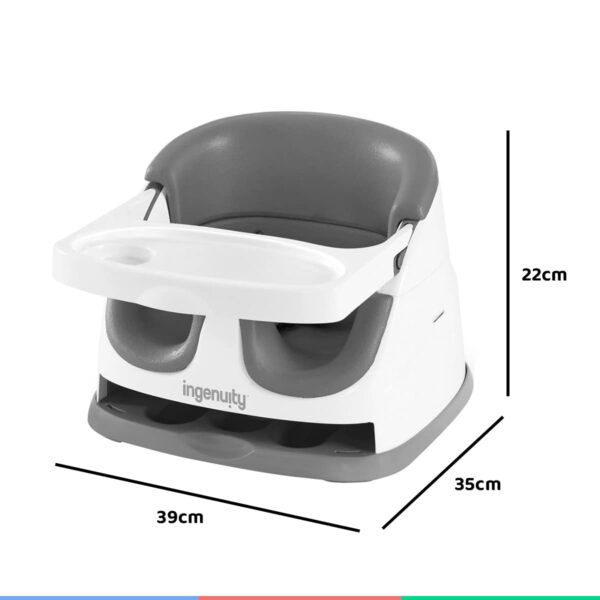 Ingenuity Baby Base 2-in-1 Seat - Slate - Booster Feeding Seat