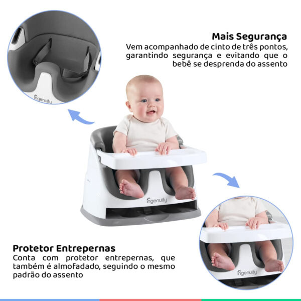 Ingenuity Baby Base 2-in-1 Seat - Slate - Booster Feeding Seat