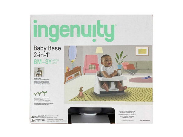 Ingenuity Baby Base 2-in-1 Seat - Slate - Booster Feeding Seat