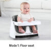 Ingenuity Baby Base 2-in-1 Booster Feeding and Floor Seat with Self-Storing Tray - Peony