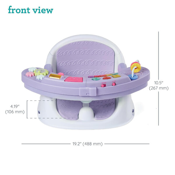 Infantino Music & Lights 3-in-1 Discovery Seat & Booster, Toddler Booster Seat for Dining Table or Kitchen Chair, Baby Activity Center & Snack Tray, Teal