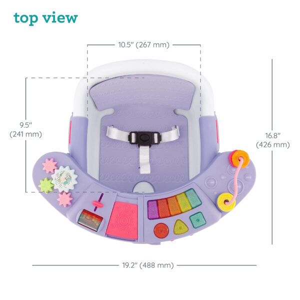 Infantino Music & Lights 3-in-1 Discovery Seat & Booster, Toddler Booster Seat for Dining Table or Kitchen Chair, Baby Activity Center & Snack Tray, Teal