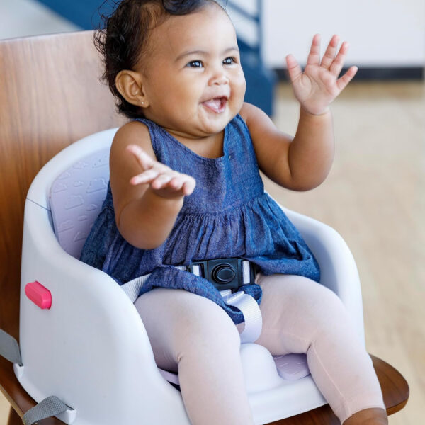 Infantino Music & Lights 3-in-1 Discovery Seat & Booster, Toddler Booster Seat for Dining Table or Kitchen Chair, Baby Activity Center & Snack Tray, Teal