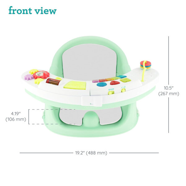 Infantino Music & Lights 3-in-1 Discovery Seat & Booster, Toddler Booster Seat for Dining Table or Kitchen Chair, Baby Activity Center & Snack Tray, Teal