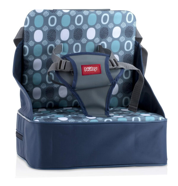 688c348178a6153276c4c662c7ec11156c3442ae2da1ef61a1818.jpg Nuby Easy Go Booster Seat - Travel Booster Seat for Babies and Toddlers - Holds Up to 35 Pounds - 9+ Months - Gray