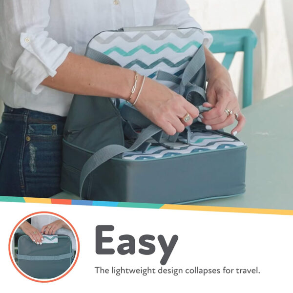 688c348335cf33794683effbfc70b55062951df800d3653897867.jpg Nuby Easy Go Booster Seat - Travel Booster Seat for Babies and Toddlers - Holds Up to 35 Pounds - 9+ Months - Gray