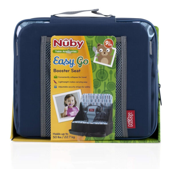 688c34885314d297d4c74acb1b6d5e8066c8fefd317ad46c5ab9d.jpg Nuby Easy Go Booster Seat - Travel Booster Seat for Babies and Toddlers - Holds Up to 35 Pounds - 9+ Months - Gray