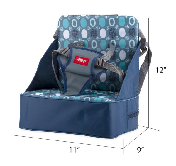 688c348af38a6cc98210b9f810e83281ffa527a7ebf058f866ddf.jpg Nuby Easy Go Booster Seat - Travel Booster Seat for Babies and Toddlers - Holds Up to 35 Pounds - 9+ Months - Gray