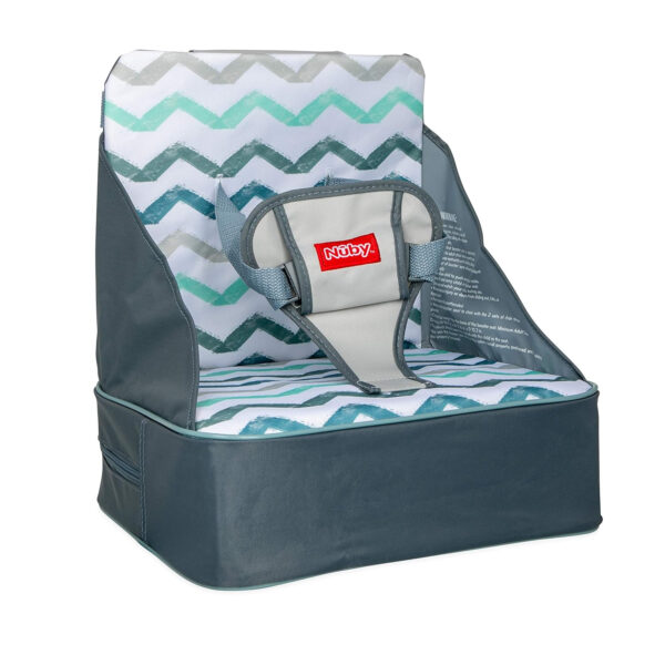 688c348be11ebd680b42b9416bf9a46e0144ec38c6932c0f1304e.jpg Nuby Easy Go Booster Seat - Travel Booster Seat for Babies and Toddlers - Holds Up to 35 Pounds - 9+ Months - Gray
