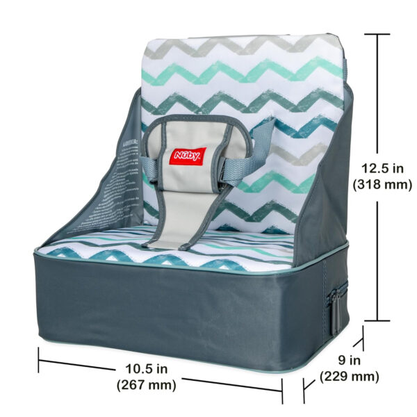 688c348da77f2c4f982c91e402ca25e3701552b27ebe5d0e485f2.jpg Nuby Easy Go Booster Seat - Travel Booster Seat for Babies and Toddlers - Holds Up to 35 Pounds - 9+ Months - Gray