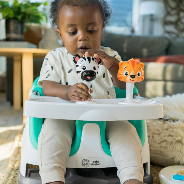 Baby Einstein Dine & Discover Multi-Use Booster Feeding & Floor Activity Seat with Self-Storing Tray