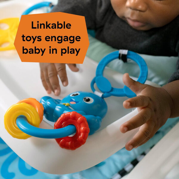 Baby Einstein Dine & Discover Multi-Use Booster Feeding & Floor Activity Seat with Self-Storing Tray