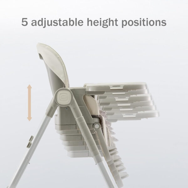 6 in 1 Convertible High Chairs for Babies and Toddlers,Portable High Chair with Dishwasher Tray and 4 Wheel,Booster Seat for Dining Table,Foldable Toddle and Baby Feeding Highchair (Gold-Grey)