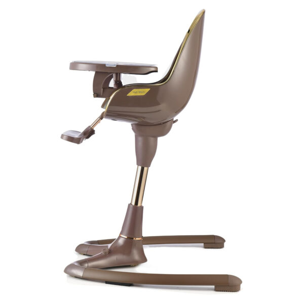 Hot Mom Baby High Chair Adjustable Seat Angle Lift Height Double Tray Luxury Baby Eating Chair,Lifetime Availability,White Gold