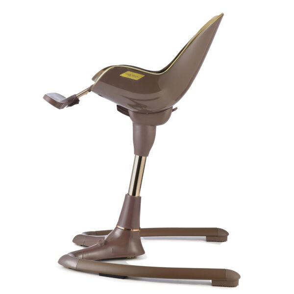 Hot Mom Baby High Chair Adjustable Seat Angle Lift Height Double Tray Luxury Baby Eating Chair,Lifetime Availability,White Gold