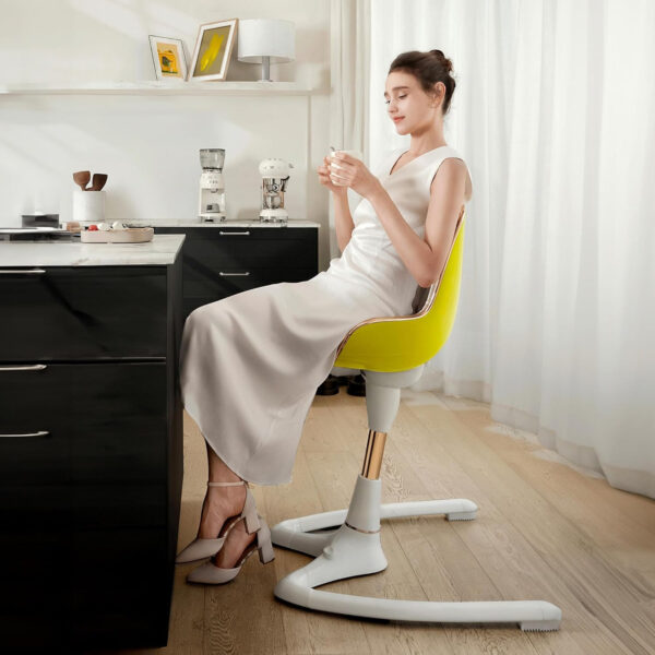 Hot Mom Baby High Chair Adjustable Seat Angle Lift Height Double Tray Luxury Baby Eating Chair,Lifetime Availability,White Gold