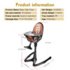 Hot Mom Baby High Chair Adjustable Seat Angle Lift Height Double Tray Luxury Baby Eating Chair,Lifetime Availability,White Gold