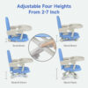 YOLEO Baby High Chair Booster Seat for Dining Table, Adjustable Height Travel Foldable High Chairs with Tray