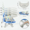 YOLEO Baby High Chair Booster Seat for Dining Table, Adjustable Height Travel Foldable High Chairs with Tray