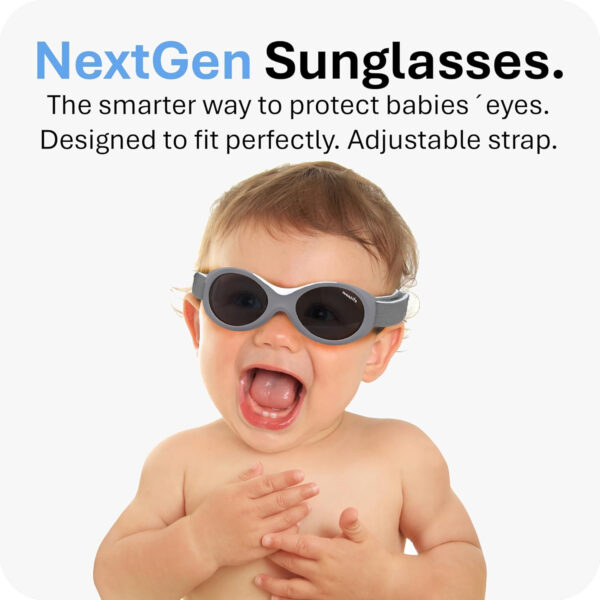 Mausito BABY sunglasses 0-24 months | Flexible BPA-Free infant sunglasses with adjustable strap | 100% UV Protection Sunnies