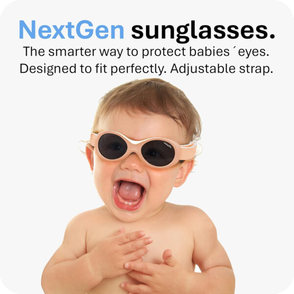 Mausito BABY sunglasses 0-24 months | Flexible BPA-Free infant sunglasses with adjustable strap | 100% UV Protection Sunnies