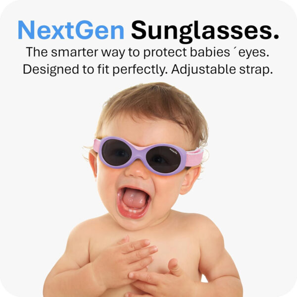Mausito BABY sunglasses 0-24 months | Flexible BPA-Free infant sunglasses with adjustable strap | 100% UV Protection Sunnies