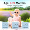 Mausito BABY sunglasses 0-24 months | Flexible BPA-Free infant sunglasses with adjustable strap | 100% UV Protection Sunnies